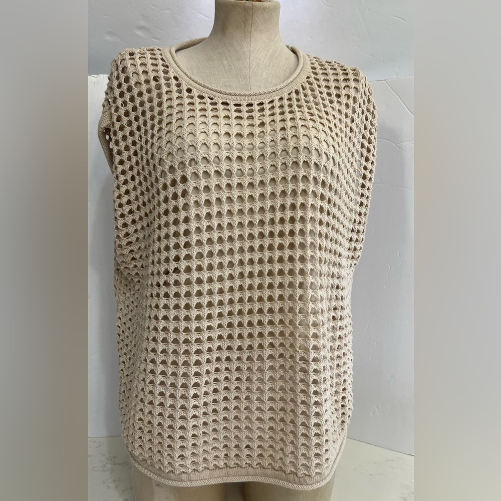 Steve Madden Tan Mesh Women's Top